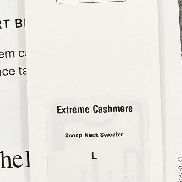 Extreme Cashmere Scoop Neck Sweater in heather grey Size: L - Picture 8 of 9